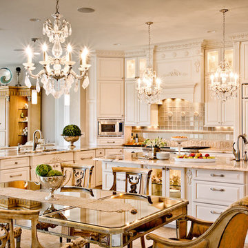 White Ornate Traditional Kitchen Renovation St. Louis, MO