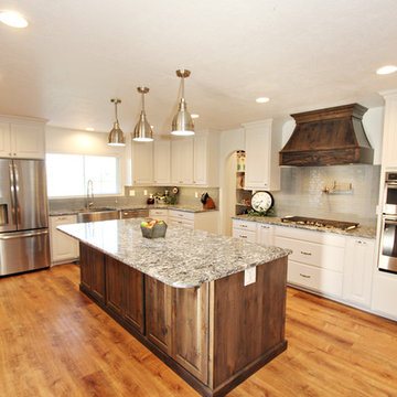 White Painted Kitchen Cabinets with Knotty Alder, Twin Falls ID