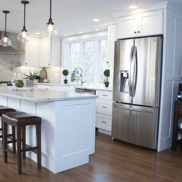 White Recessed Panel Cabinetry