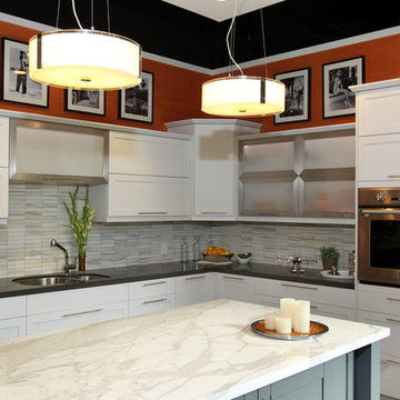White Shaker Contemporary Kitchen El Segundo, CA.