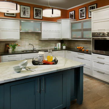 White Shaker Contemporary Kitchen El Segundo, CA.