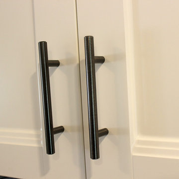 White Thermofoil Cabinets with Black Pearl Granite Countertops ~ Brunswick, OH