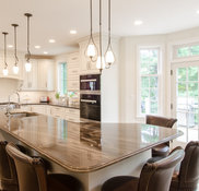 Unique Kitchen Designs: Bar Area with White Cabinets, Merrimack NH - Dream  Kitchens