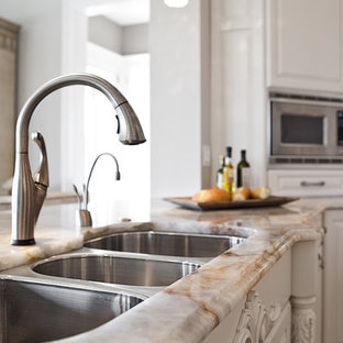 White Triple Sink Kitchen Renovation St. Louis, MO
