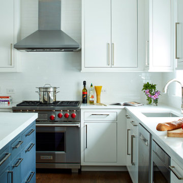 White Vintage Modern Kitchen