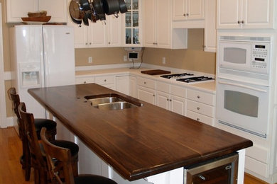 Wide Plank Walnut Island Countertop