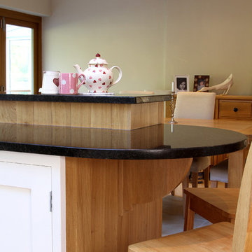 Wimborne White Kitchen with Character Oak Panels