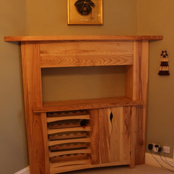 Wine Cabinet and Ash Fireplace