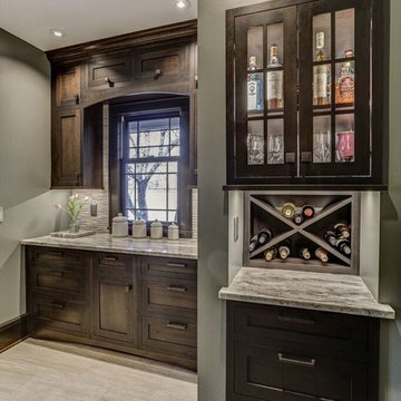 Wine Rack and Liquor Cabinet Added to Historical Kitchen Remodel