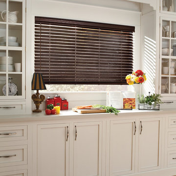 Wood Blinds in the Kitchen