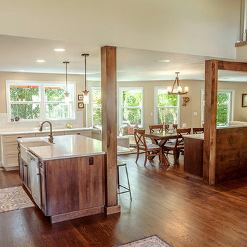 Wood Columns in the Kitchen