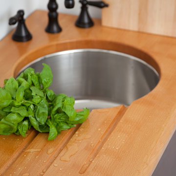 Wood Countertops with Sinks - It's WATERPROOF!