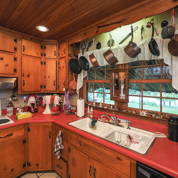 Wood Kitchen with New Wood Interior Windows that Match
