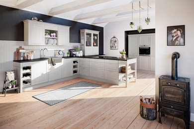 Design ideas for a modern kitchen in Hampshire.