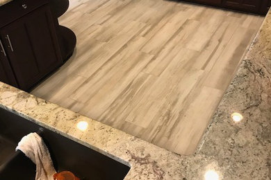 Wood looking tile Kitchen Flooring