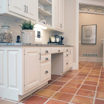 Woodstock kitchen cabinet makeover reflects a crisp and clean space