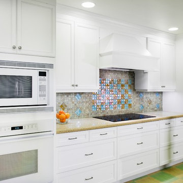 Yellow & Green Kitchen and Yellow Bathroom