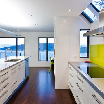 yellow / white kitchen