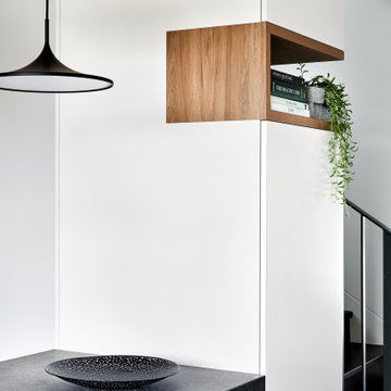 Two toned Kitchen with Concrete Benchtops