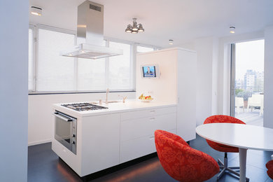 アムステルダムにあるエクレクティックスタイルのおしゃれなキッチンの写真