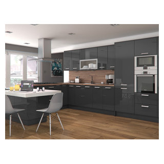 Zenit Mirror Gloss Slate Grey - Modern - Kitchen - Other - by CAM ...