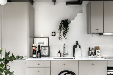 Inspiration för ett minimalistiskt kök