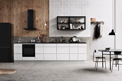 This is an example of an urban kitchen in Copenhagen.