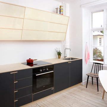 Overview - a compact carpenter kitchen by Nicolaj Bo
