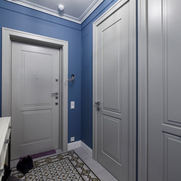 Белая дверь в эмали, модель Эммелорд, г. Москва