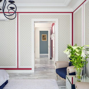 Inspiration för en mellanstor eklektisk hall