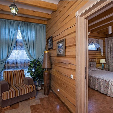 Проект загородного дома из бруса в стиле кантри