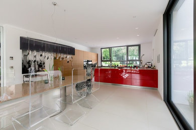 Geräumige Moderne Wohnküche mit Kücheninsel in Stuttgart