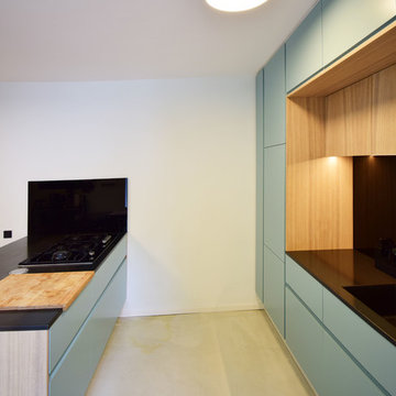 Küche in Grünblau