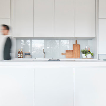 Minimalistische Bulthaup B1 als elegante Wohnküche