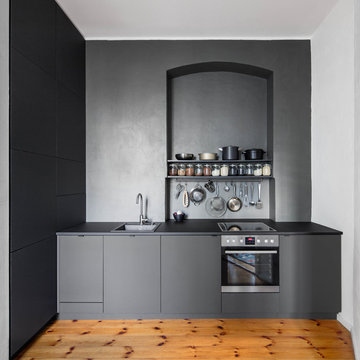 Minimalistische Küche für eine berliner Altbauwohnung