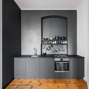 Minimalistische Küche für eine Berliner Altbauwohnung