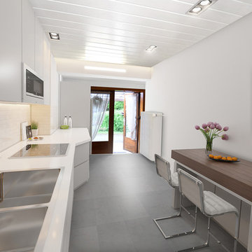 Moderne Küche im Virtual Home Staging (Kein Foto!)