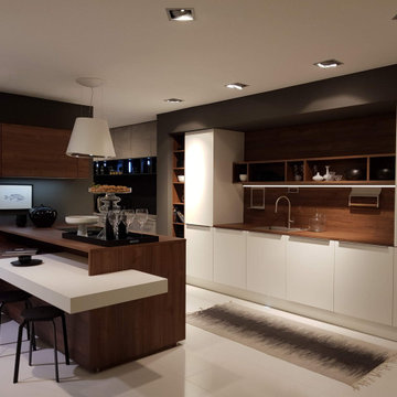 Moderne Küchen mit Holzelementen