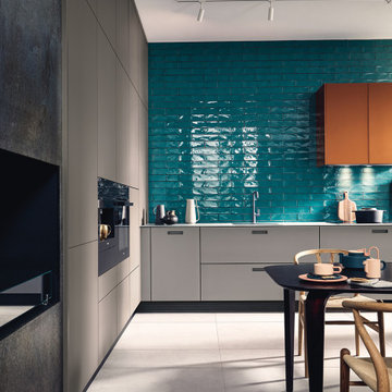 nx912 / nx505 Glas matt achatgrau / Cognac-Satin