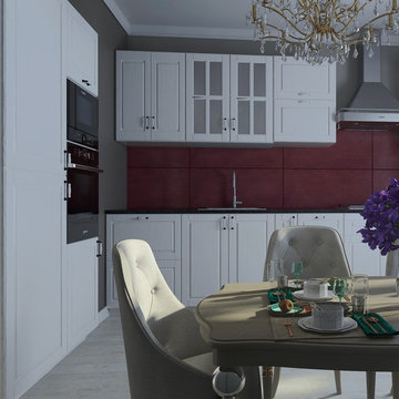 Дизайн Кухни проект 3-х комнатной квартиры