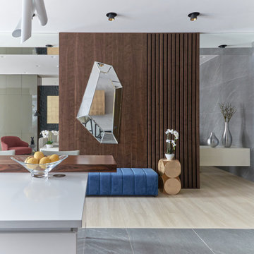 Дизайн проект дома 360 м2 Кухня-гостиная