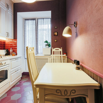 Дизайн-проект трёхкомнатной квартиры с яркой кухней