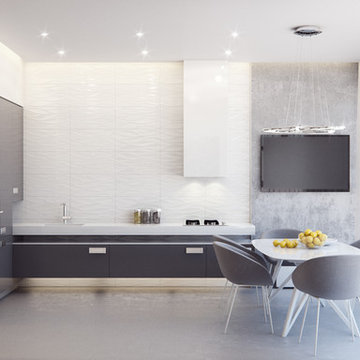 Apartment 80 m2 minimalism style