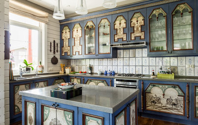 Фотоохота: Непошлые кухни с рисунком на фасаде