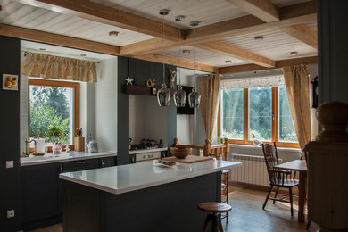 Inspiration for a cottage kitchen remodel in Saint Petersburg