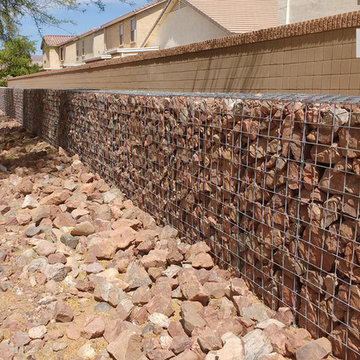 260 ft long gabion wall and a 40 ft long bridge over a wash in Surprise, AZ.