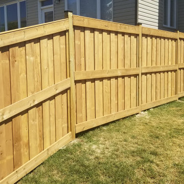 74' Custom Wood Fencing with a 14'x16' and 6'x10' Wood Deck