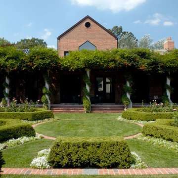 A Modern Farm House - Formal Rose Garden and Pergola