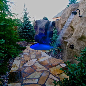 A Rustic Mine-Themed Pool & Grotto in Oklahoma