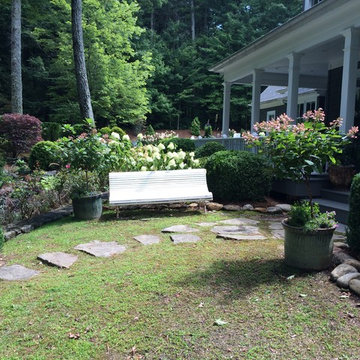 A sidegarden for a historical mansion in the North Carolina mountains